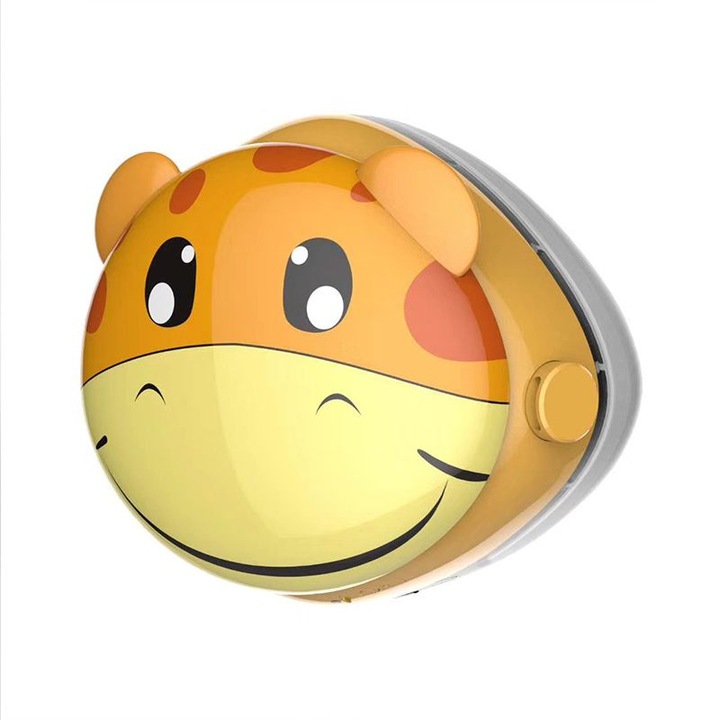 Masca de protectie Smart pentru copii purificatoare aer, cu ventilatie si filtru activ, autonomie 6 ore, galbena