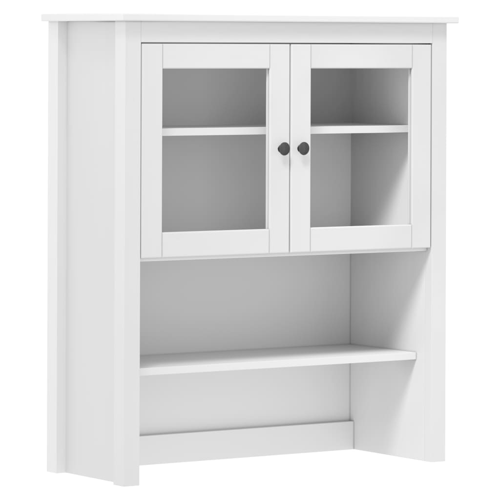 Comoda Hill Range, vidaXL, Lemn masiv de pin, 90 x 33 x 100 cm, Alb