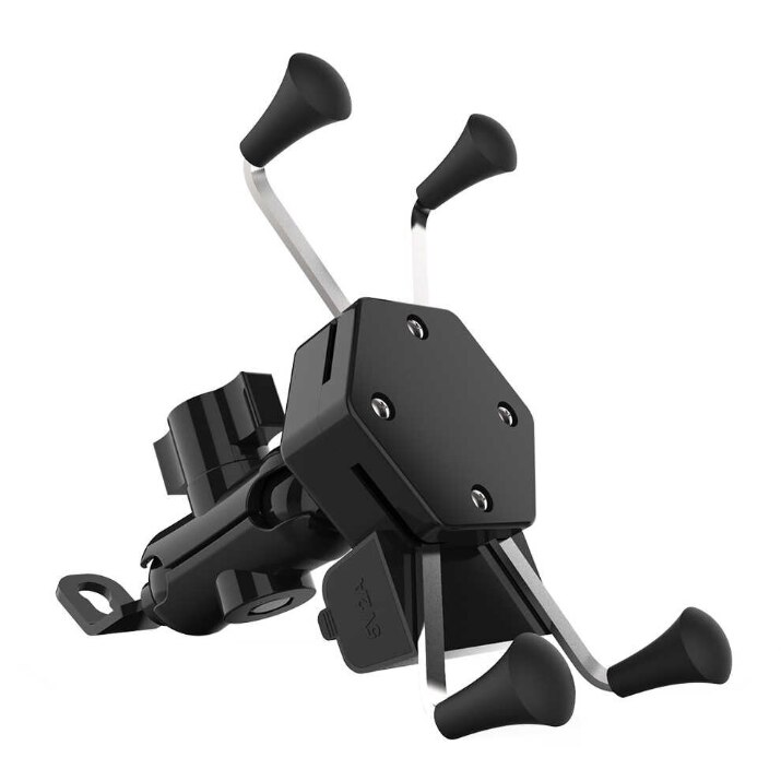 Suport oglinda moto, X bracket , CD-3042 cu Port USB pentru incarcare smartphone