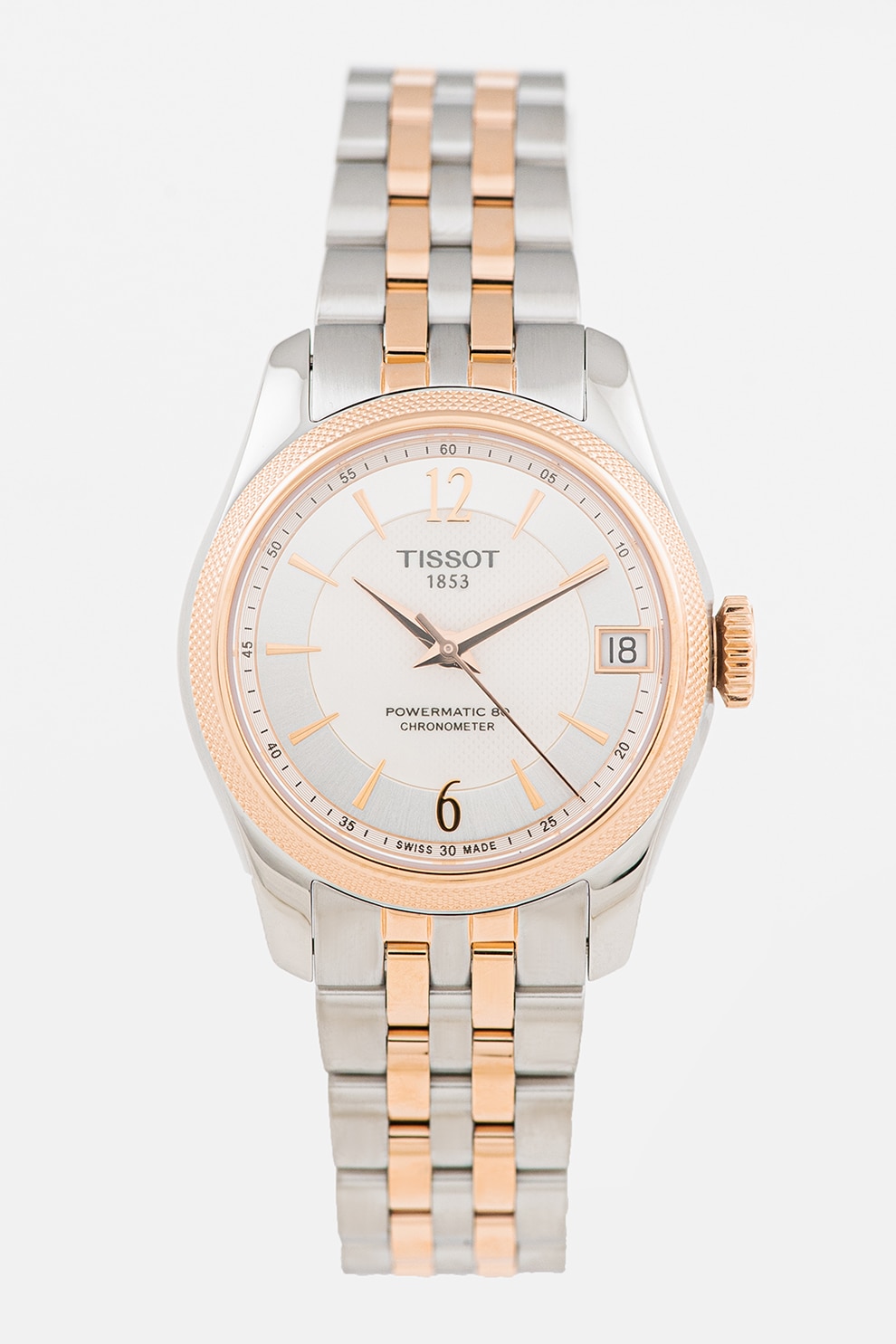 Tissot, Ceas automatic din otel inoxidabil, Argintiu/Maro bronz