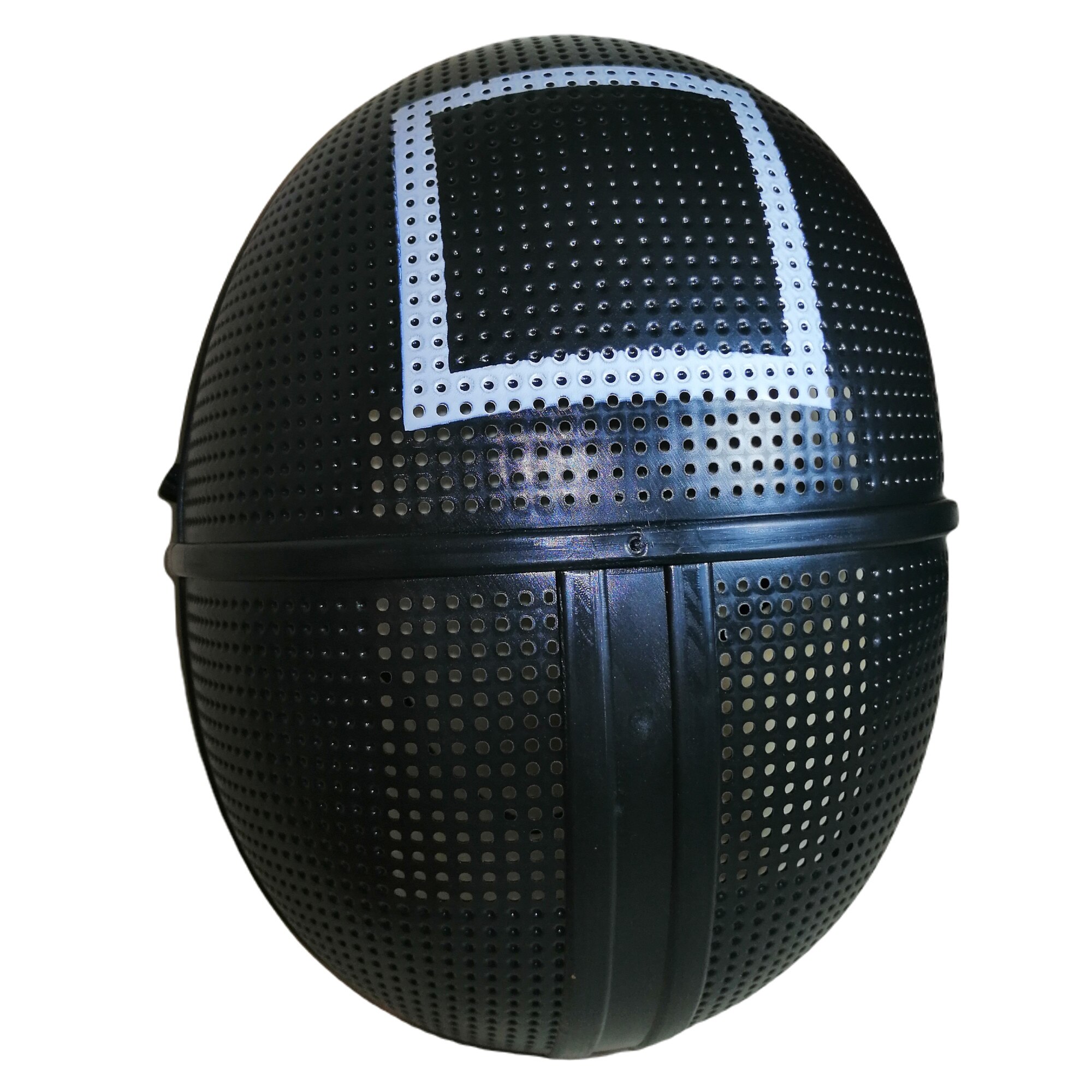 Masca carnaval, Squid Game, Patrat, Bodyguard, negru, 24 cm