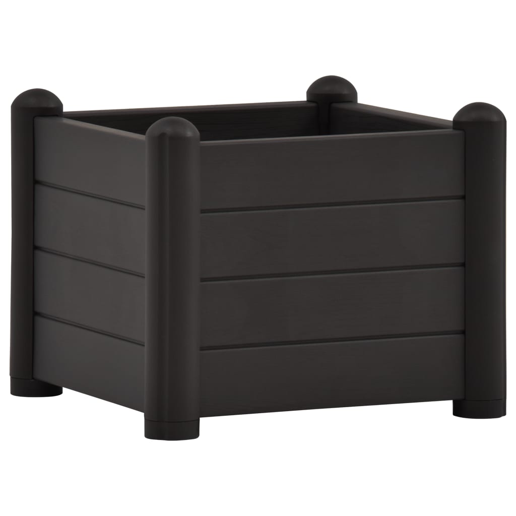 Jardiniera inalta pentru gradina vidaXL, Polipropilena, 43 x 43 x 35 cm, Antracit