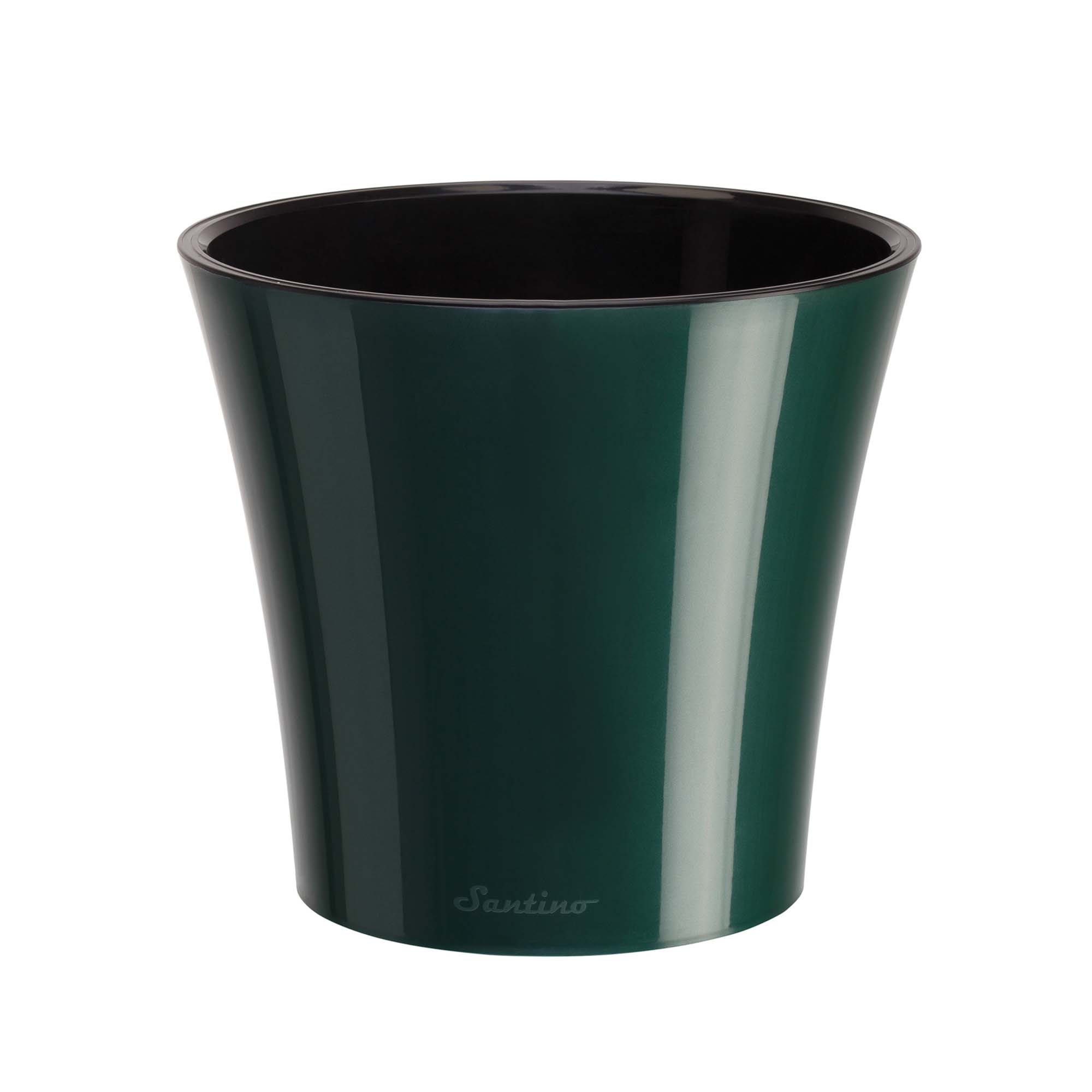 Ghiveci Arte 1.2L verde-negru, cu sistem de auto-udare
