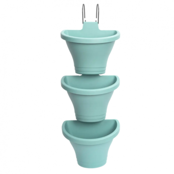 Ghivece Elho Corsica suspendate verde menta - set de 3 Ghivece Elho Corsica suspendate verde menta - set de 3