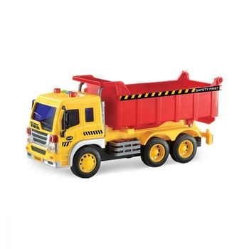 Autobasculanta pentru constructii cu lumini si sunete, pentru copii din plastic, ATS + 3 ani Autobasculanta pentru constructii cu lumini si sunete, pentru copii din plastic, ATS + 3 ani