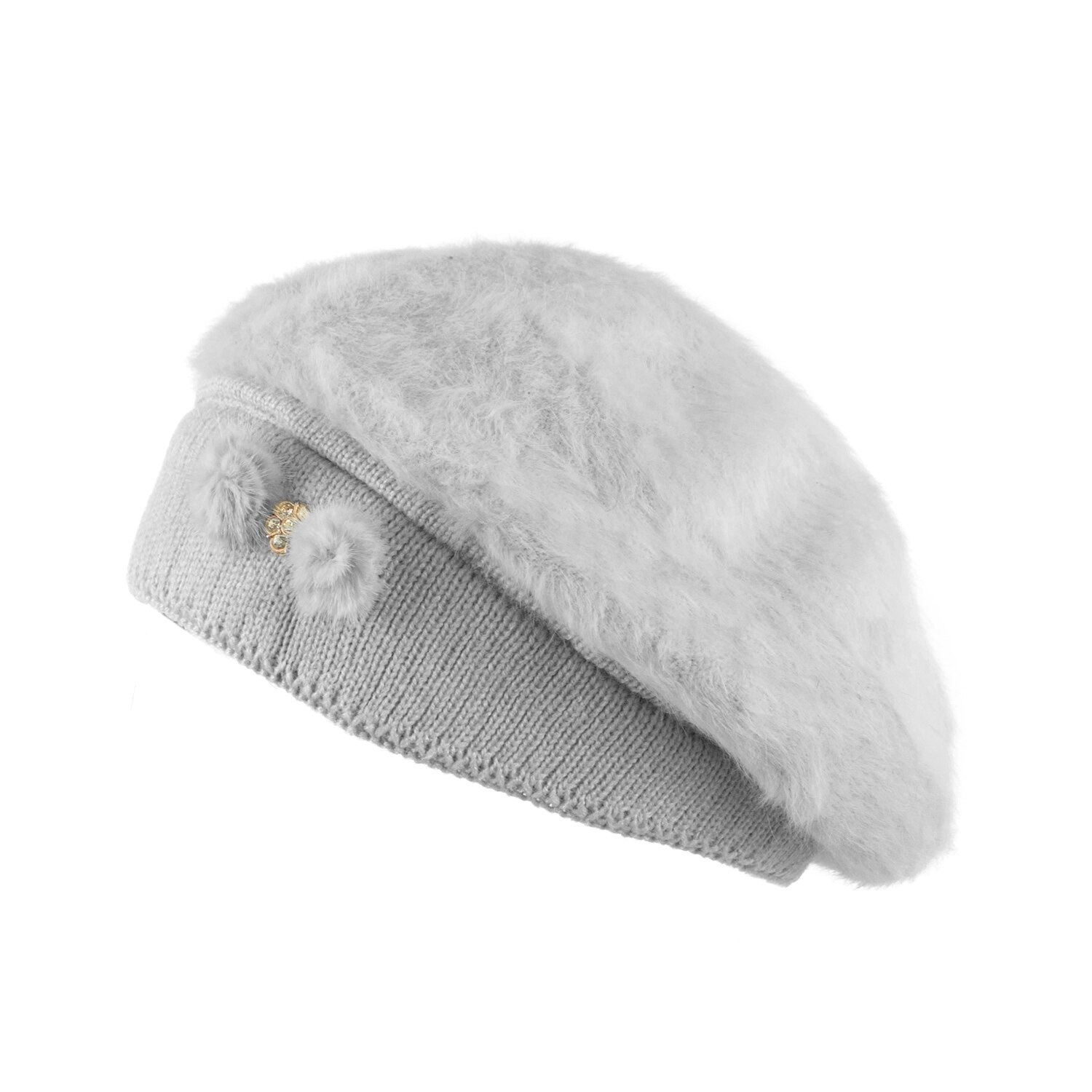 Bereta dama din lana Pami, C-D621-279, Gri