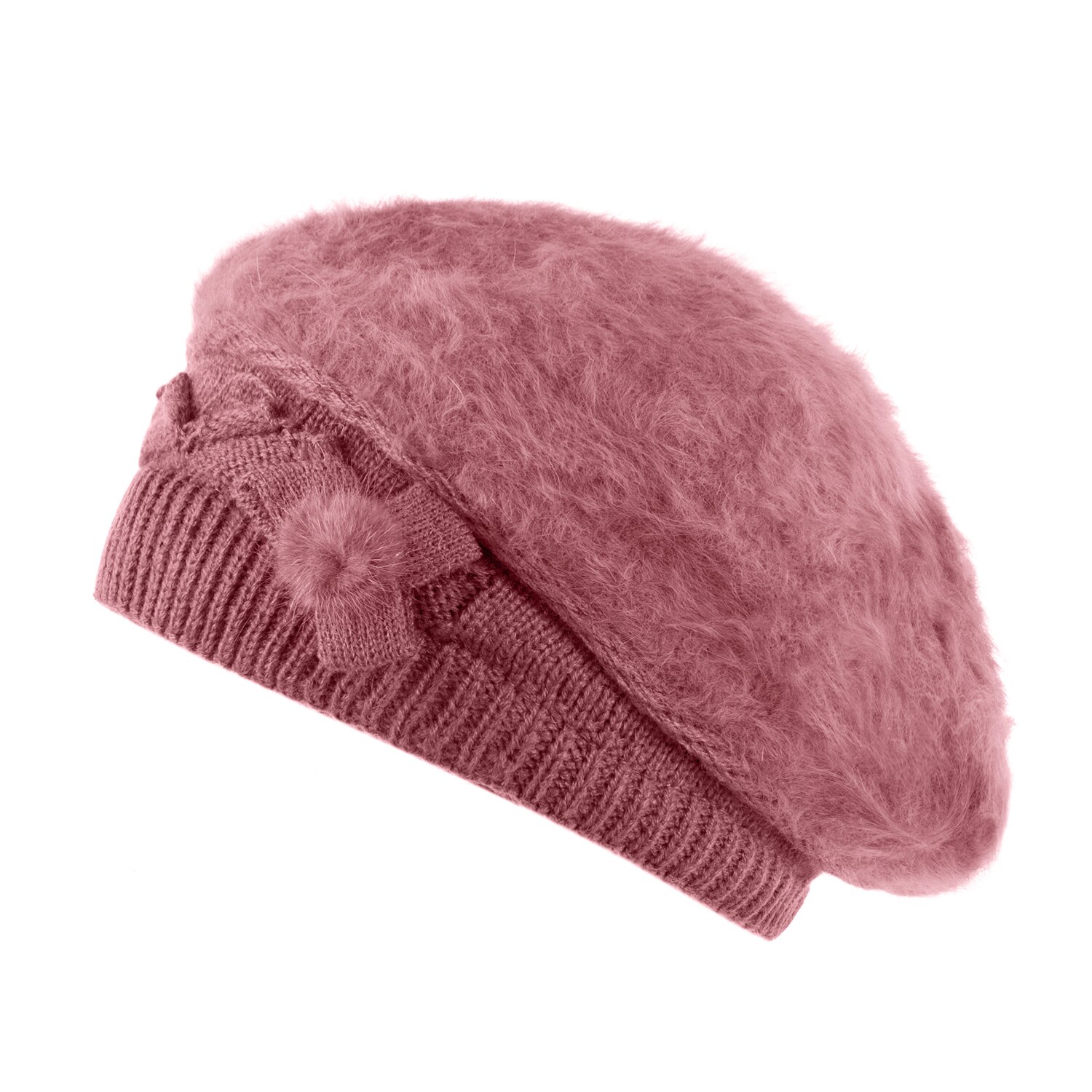 Bereta dama din lana Pami, C-D621-275, Roz