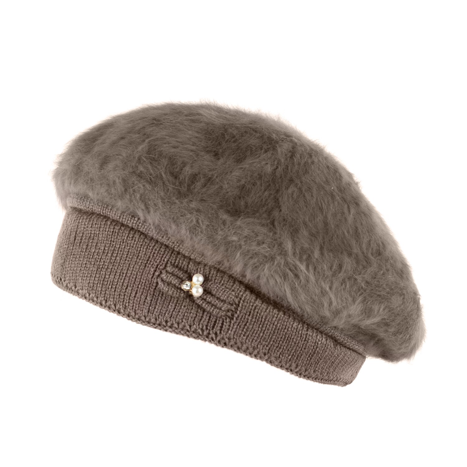 Bereta dama din lana Pami, C-D621-276, Maro