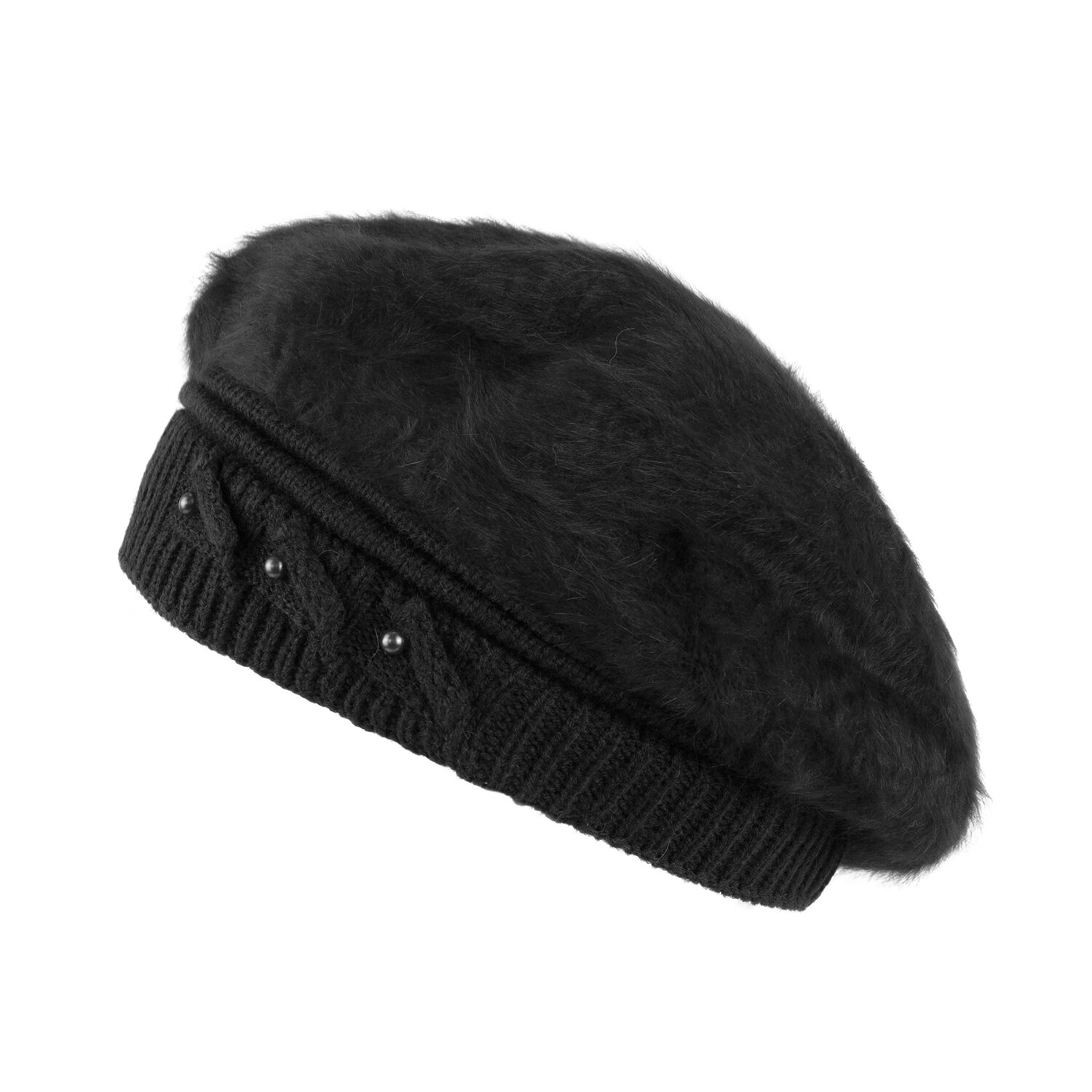 Bereta dama din lana Pami, C-D621-274, Negru