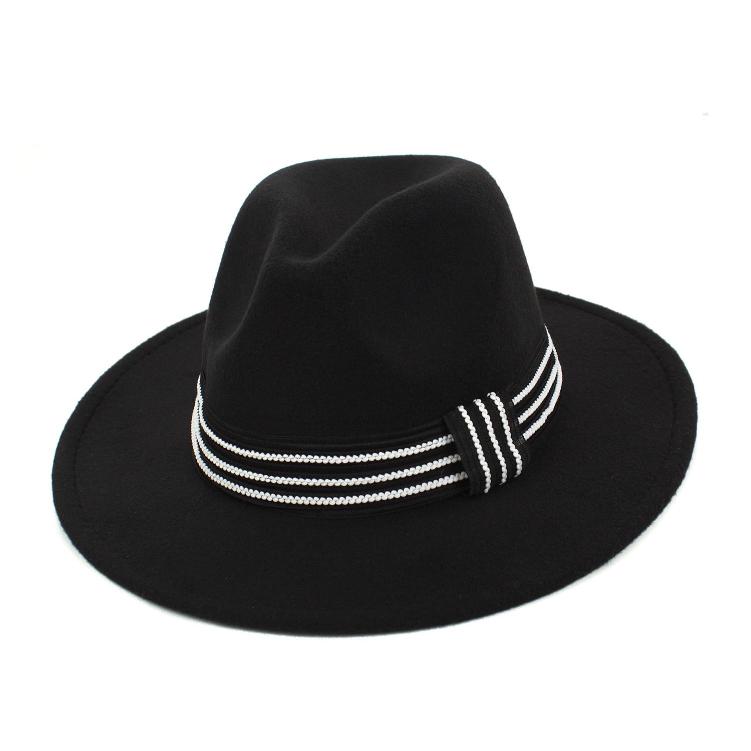 Palarie de stofa unisex Pami, 57 cm, P-A621-294, Negru