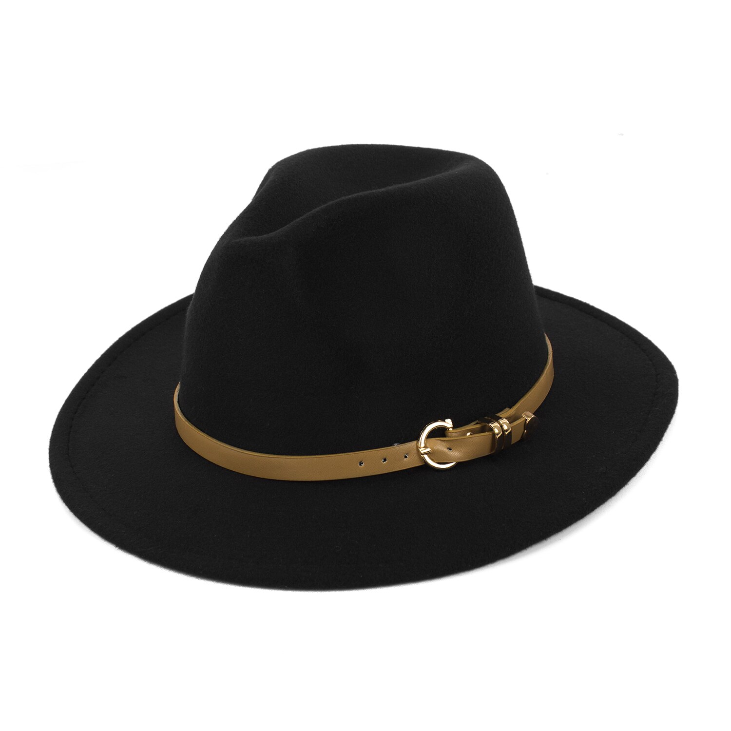 Palarie de stofa unisex Pami, 57 cm, P-A621-292, Negru