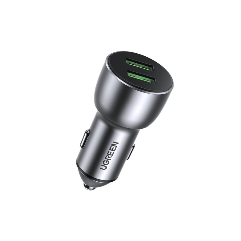 Incarcator Auto Ugreen Fast Charger 2 x Usb 3.0, 36W, 3A, Gri - 3867134