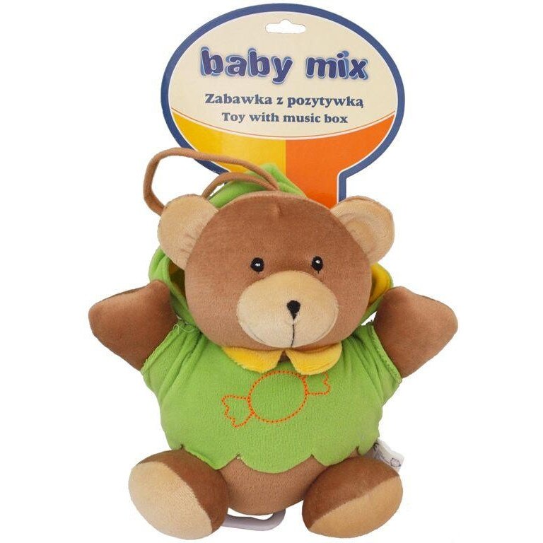 Jucarie de plus muzicala Baby Mix Ursulet P1034-0700, Multicolor