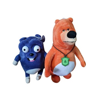 Set doua mascote din plus Ursul Grizzy si Lemingii, 25-30 cm Set doua mascote din plus Ursul Grizzy si Lemingii, 25-30 cm