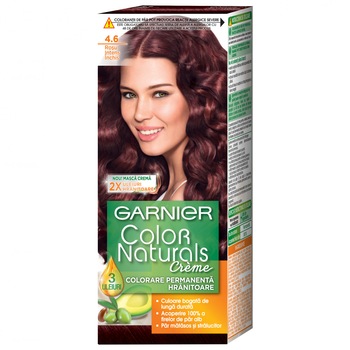 Vopsea de par permanenta cu amoniac Garnier Color Naturals 4.6 Rosu Intens Inchis, 110 ml Vopsea de par permanenta cu amoniac Garnier Color Naturals 4.6 Rosu Intens Inchis, 110 ml