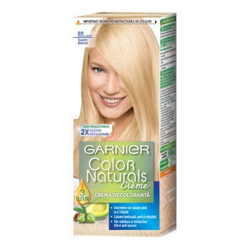 Crema decoloranta Garnier Color Naturals E0 Super Blond, 110 ml Crema decoloranta Garnier Color Naturals E0 Super Blond, 110 ml