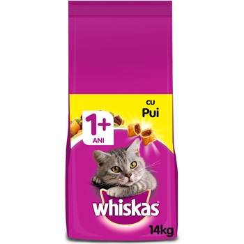 Hrana uscata pentru pisici Whiskas, Pui, 14Kg Hrana uscata pentru pisici Whiskas, Pui, 14Kg