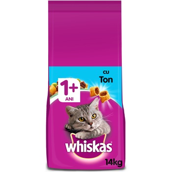 Hrana uscata pentru pisici Whiskas, Ton & Ficat, 14Kg Hrana uscata pentru pisici Whiskas, Ton & Ficat, 14Kg