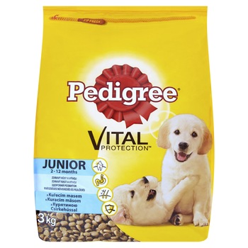 Hrana uscata pentru caini Pedigree Junior talie medie, Pui & Orez, 3 Kg Hrana uscata pentru caini Pedigree Junior talie medie, Pui & Orez, 3 Kg