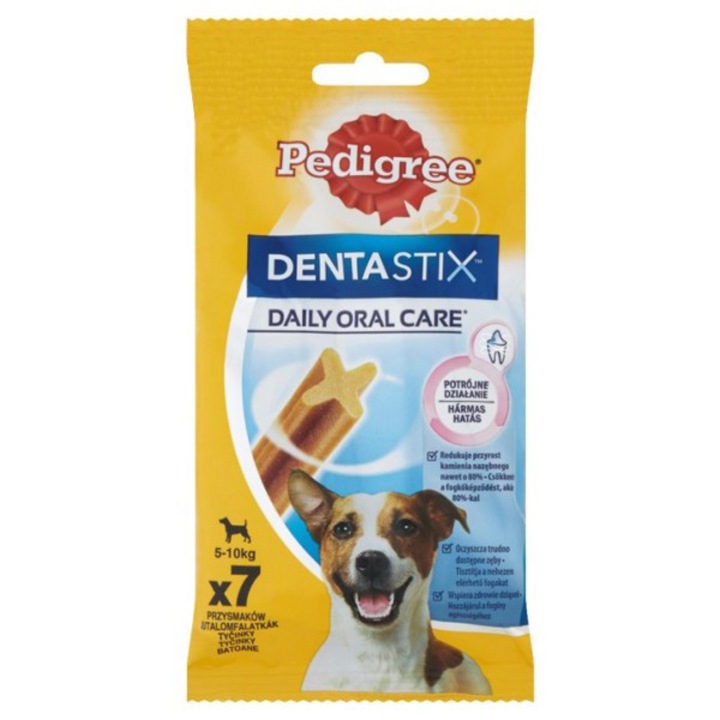 Pedigree DentaStix (S) jutalomfalat, 5-10 kg-os kutyáknak, 7 db, 110 g