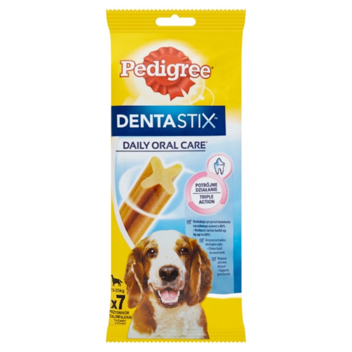 Pedigree DentaStix (M/L) jutalomfalat 10-25 kg-os kutyáknak, 7db, 180g