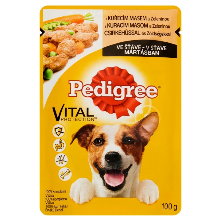 Pedigree csirke-zöldség alutasakos kutyaeledel, 100g