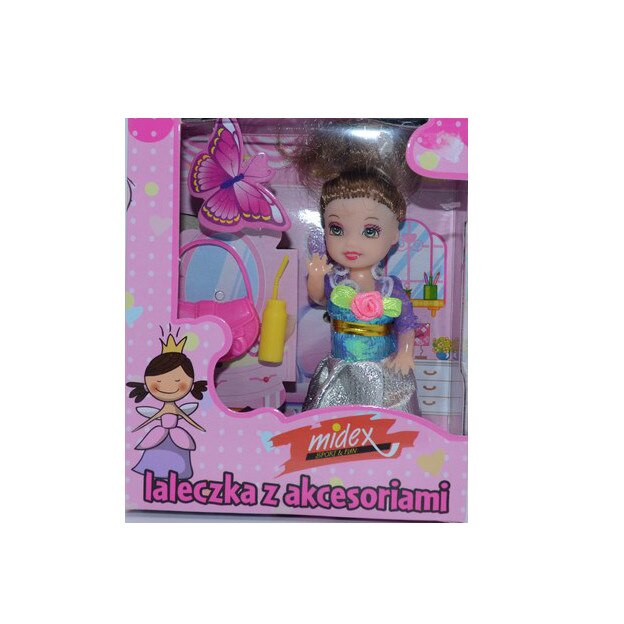 Jucarie papusa cu accesorii-Midex 2798C-MA, Maro