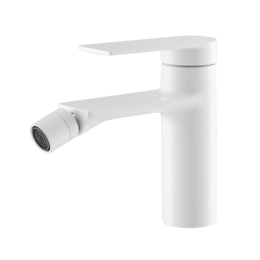 Baterie baie bideu, Gamma, pipa fixa , alb