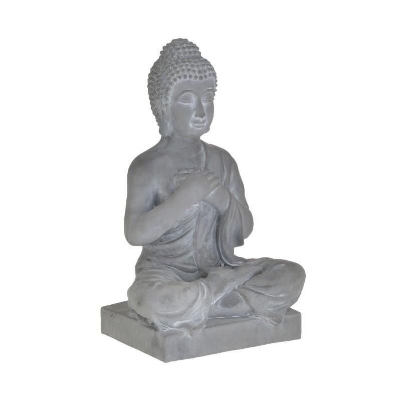Statueta Grey Buddha, Charisma, Ciment 16Χ12Χ27