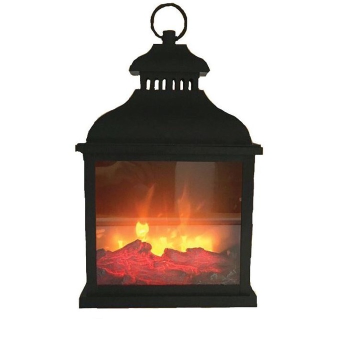 Semineu decorativ Led Fireplace Lantern, dimensiune 30 x 40cm