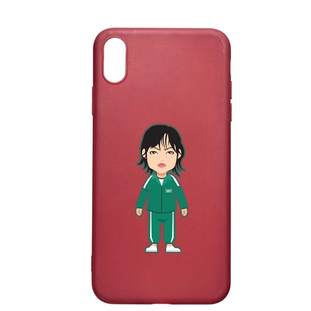 Husa Silicon Compatibila cu Samsung Galaxy A10, Squid Game - Gamer 067, rezistenta la uzura, anti-alunecare, Pomegranate, PG840