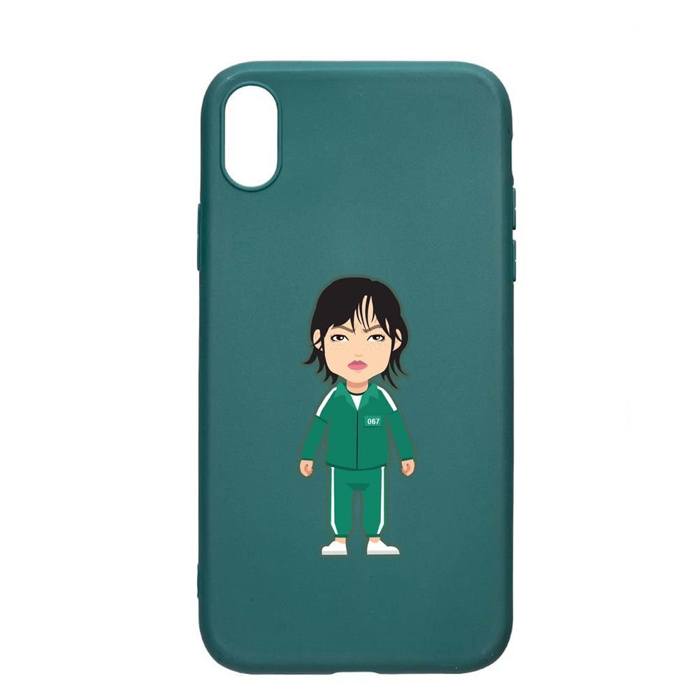 Husa Silicon Compatibila cu Apple iPhone XR, Squid Game - Gamer 067, rezistenta la uzura, anti-alunecare, ForestGreen, FG840