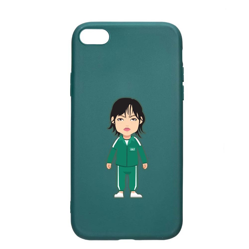 Husa Silicon Compatibila cu Apple iPhone SE 2 / iPhone 8 / iPhone 7, Squid Game - Gamer 067, rezistenta la uzura, anti-alunecare, ForestGreen, FG840