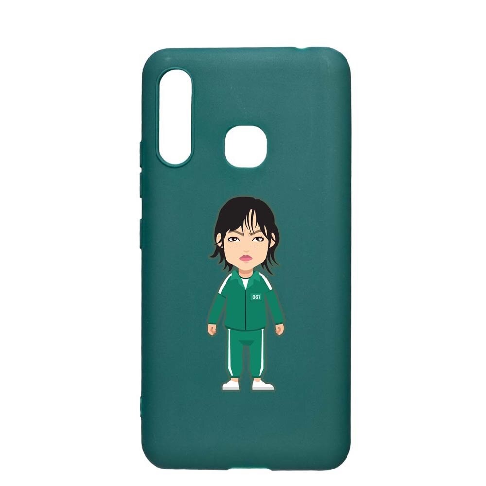 Husa Silicon Compatibila cu Samsung Galaxy A70e, Squid Game - Gamer 067, rezistenta la uzura, anti-alunecare, ForestGreen, FG840