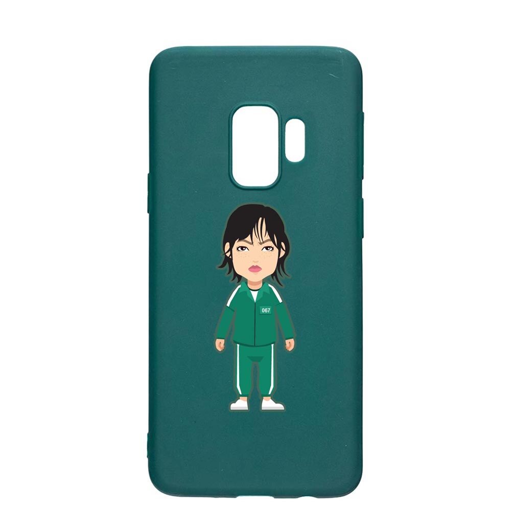 Husa Silicon Compatibila cu Samsung Galaxy S9, Squid Game - Gamer 067, rezistenta la uzura, anti-alunecare, ForestGreen, FG840
