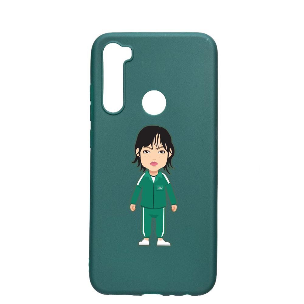 Husa Silicon Compatibila cu Xiaomi Redmi Note 8, Squid Game - Gamer 067, rezistenta la uzura, anti-alunecare, ForestGreen, FG840