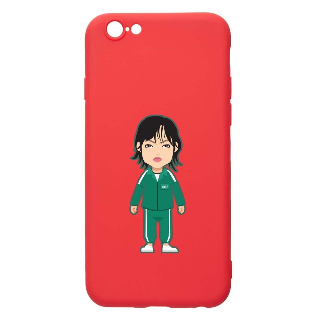 Husa Silicon Compatibila Cu Apple iPhone SE 2 / iPhone 8 / iPhone 7, Squid Game - Gamer 067, rezistenta la uzura, anti-alunecare, Red, R840