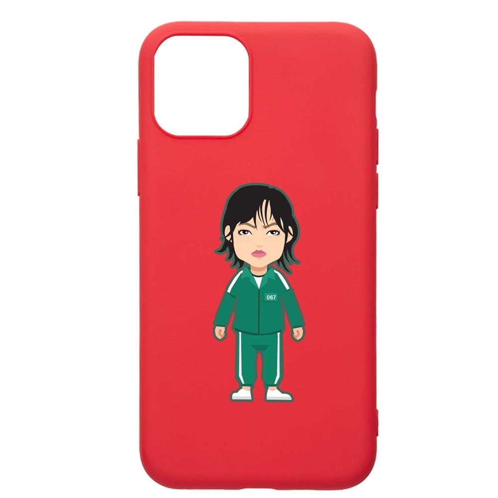 Husa Silicon Compatibila Cu Apple iPhone 12 Mini, Squid Game - Gamer 067, rezistenta la uzura, anti-alunecare, Red, R840