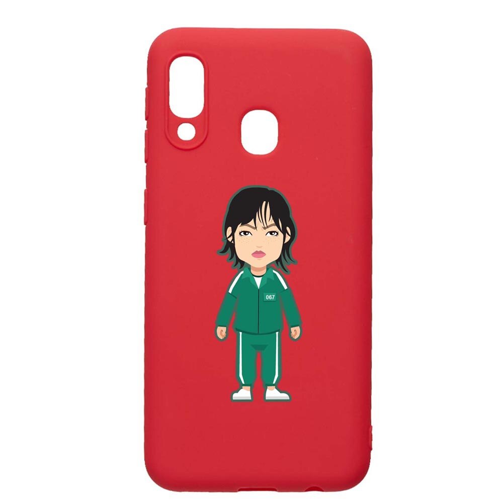 Husa Silicon Compatibila Cu Samsung Galaxy A20e, Squid Game - Gamer 067, rezistenta la uzura, anti-alunecare, Red, R840