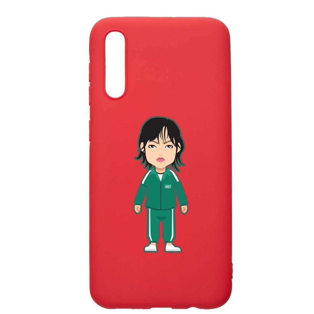 Husa Silicon Compatibila Cu Samsung Galaxy A50, Squid Game - Gamer 067, rezistenta la uzura, anti-alunecare, Red, R840