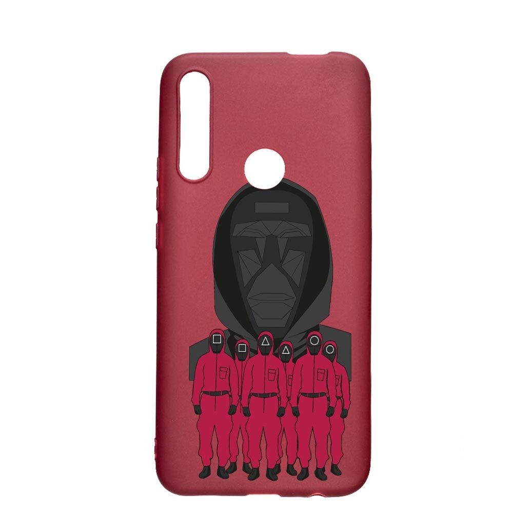 Husa Silicon Compatibila cu Huawei P Smart Z, Squid Game - Front Man And Soldier, rezistenta la uzura, anti-alunecare, Pomegranate, PG841