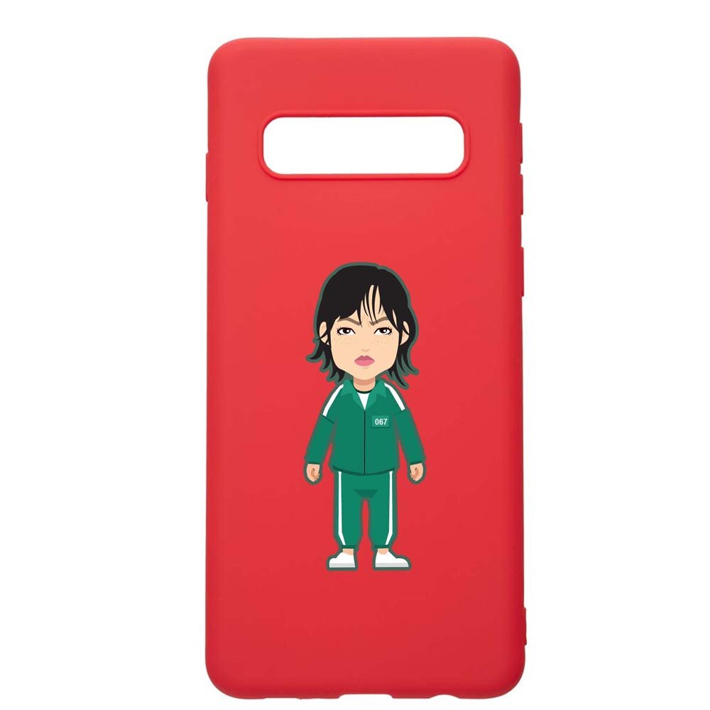 Husa Silicon Compatibila Cu Samsung Galaxy S10, Squid Game - Gamer 067, rezistenta la uzura, anti-alunecare, Red, R840