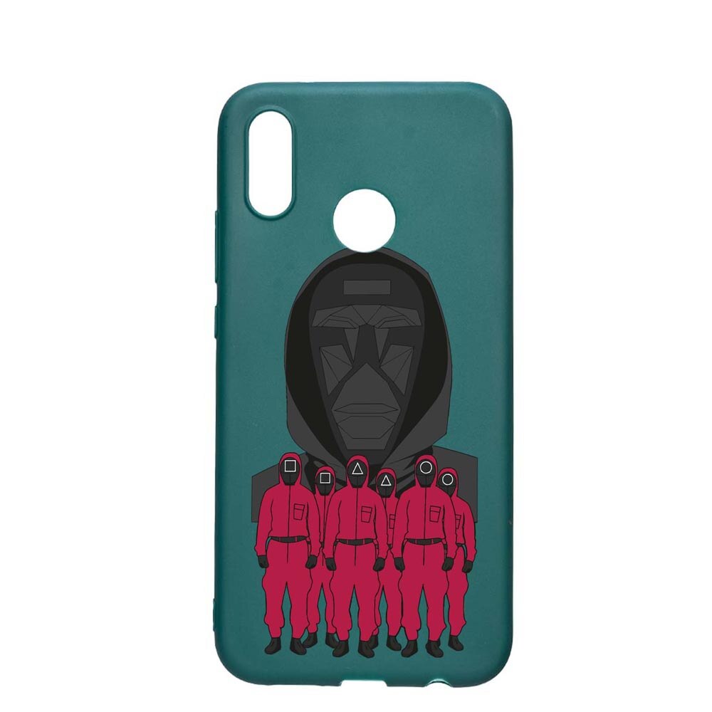 Husa Silicon Compatibila cu Samsung Galaxy A30s, Squid Game - Front Man And Soldier, rezistenta la uzura, anti-alunecare, ForestGreen, FG841