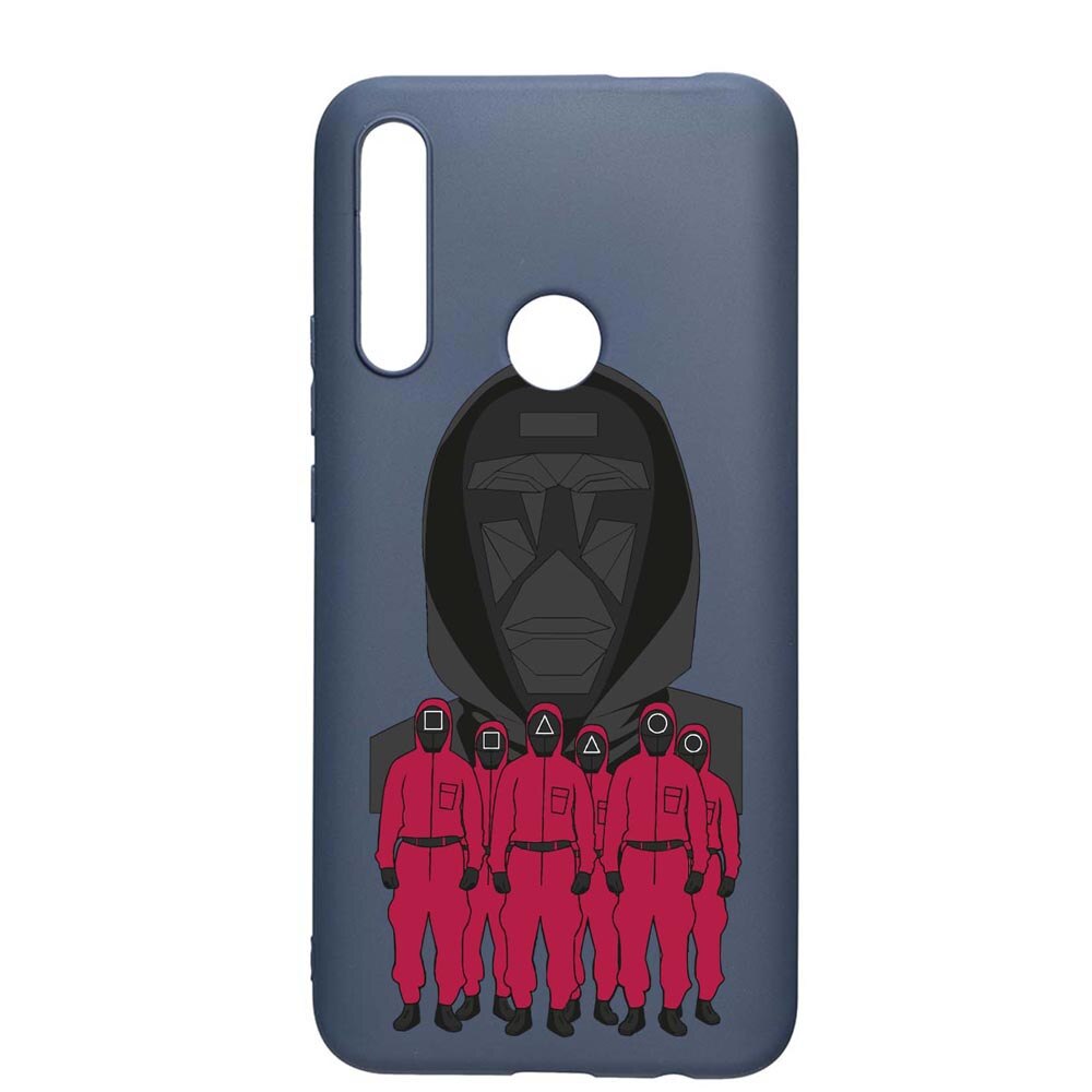 Husa Silicon Compatibila Cu Huawei P Smart Z, Squid Game - Front Man And Soldier, rezistenta la uzura, anti-alunecare, AlaskanBlue, AB841