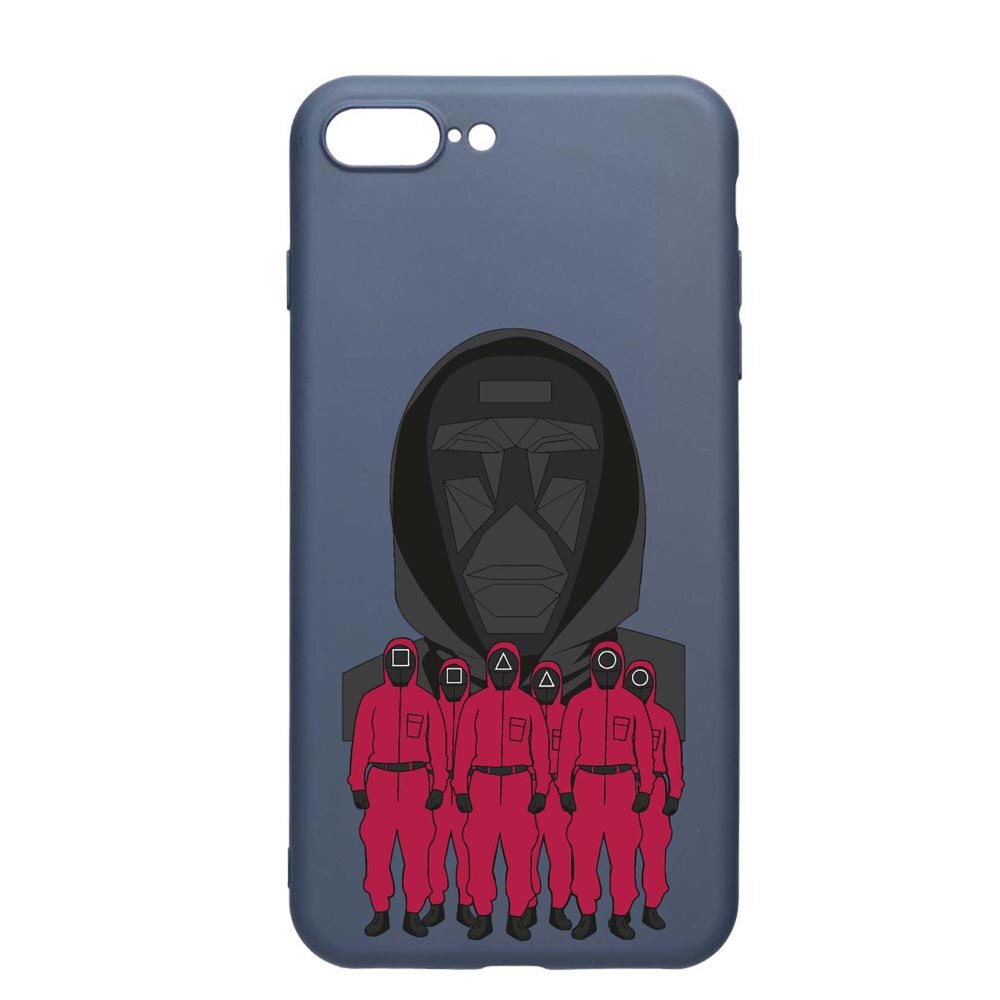 Husa Silicon Compatibila Cu Apple iPhone 8 Plus / 7 Plus, Squid Game - Front Man And Soldier, rezistenta la uzura, anti-alunecare, AlaskanBlue, AB841