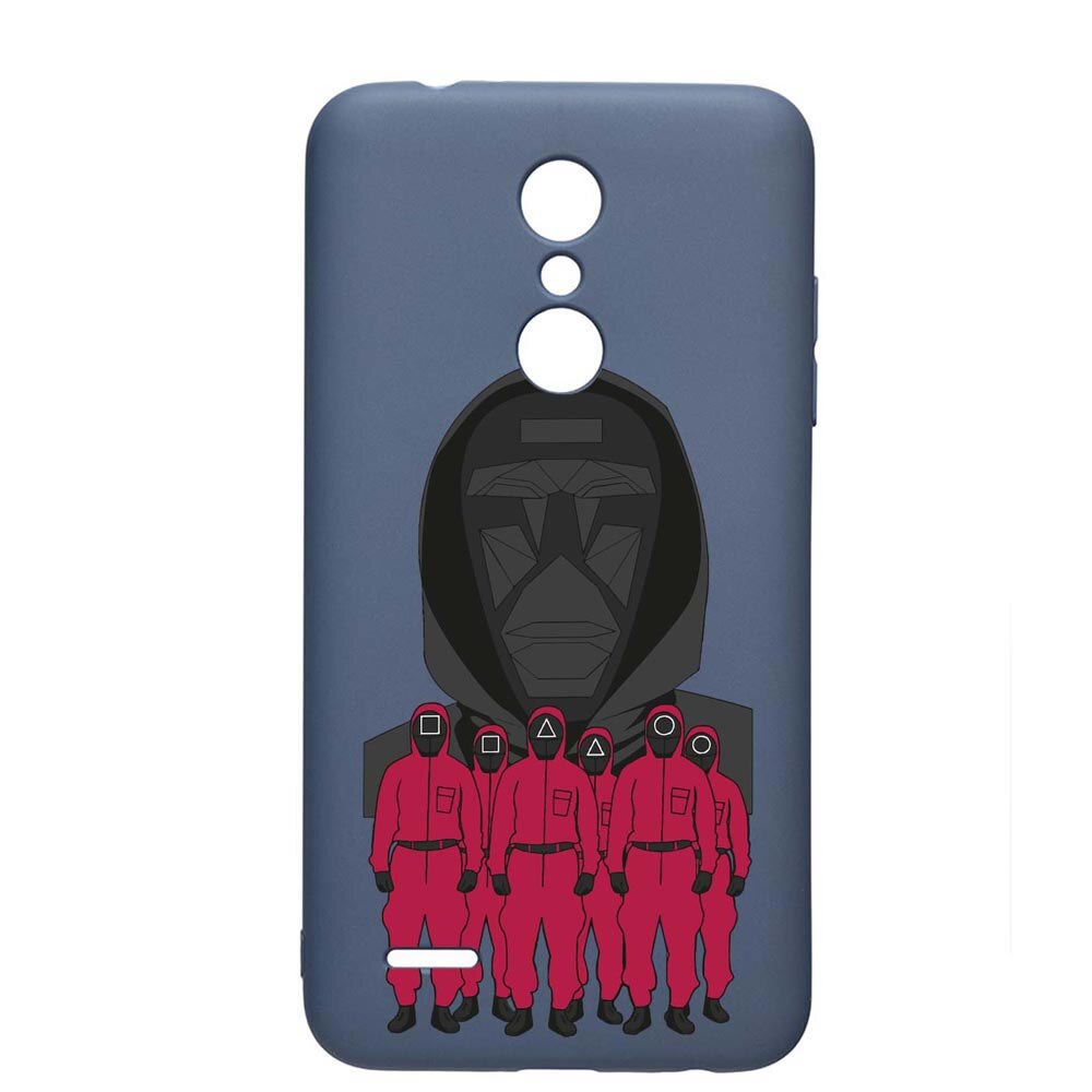 Husa Silicon Compatibila Cu LG K11 / K11 Plus / K10 2018, Squid Game - Front Man And Soldier, rezistenta la uzura, anti-alunecare, AlaskanBlue, AB841