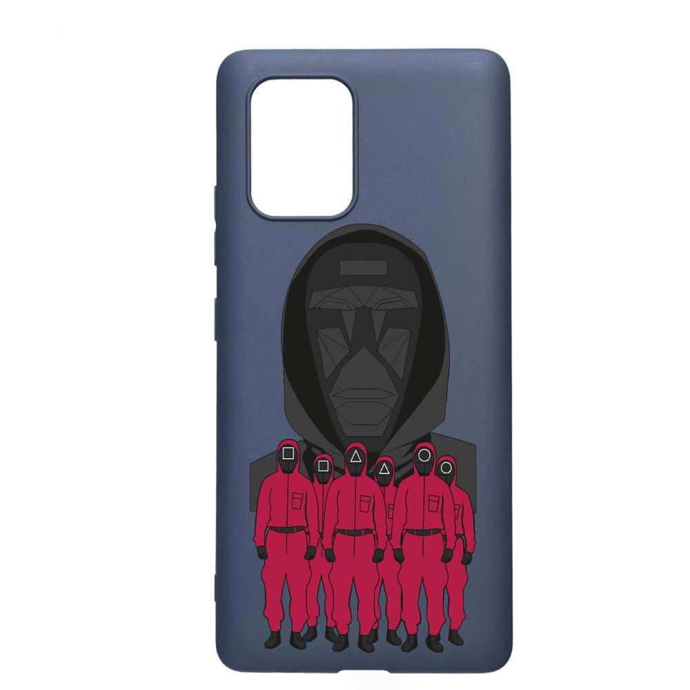 Husa Silicon Compatibila Cu Samsung Galaxy A71, Squid Game - Front Man And Soldier, rezistenta la uzura, anti-alunecare, AlaskanBlue, AB841