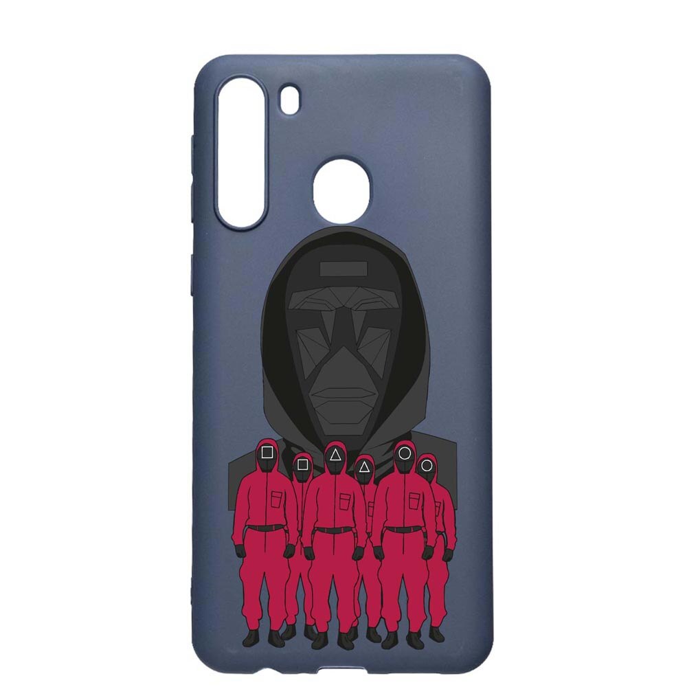 Husa Silicon Compatibila Cu Samsung Galaxy A21, Squid Game - Front Man And Soldier, rezistenta la uzura, anti-alunecare, AlaskanBlue, AB841