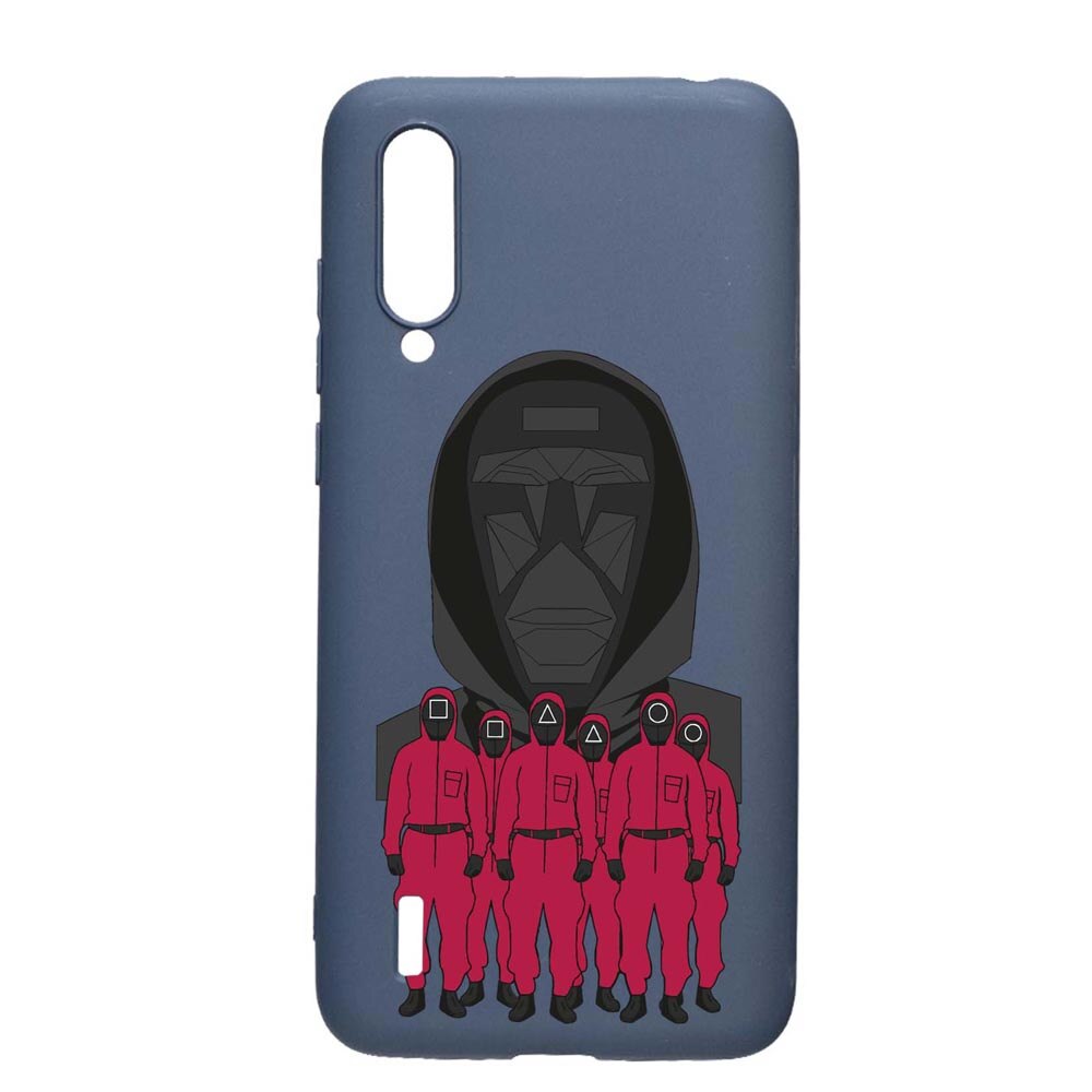 Husa Silicon Compatibila Cu Xiaomi Mi A3 Lite, Squid Game - Front Man And Soldier, rezistenta la uzura, anti-alunecare, AlaskanBlue, AB841