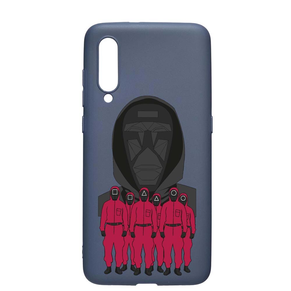 Husa Silicon Compatibila Cu Xiaomi Mi 9, Squid Game - Front Man And Soldier, rezistenta la uzura, anti-alunecare, AlaskanBlue, AB841